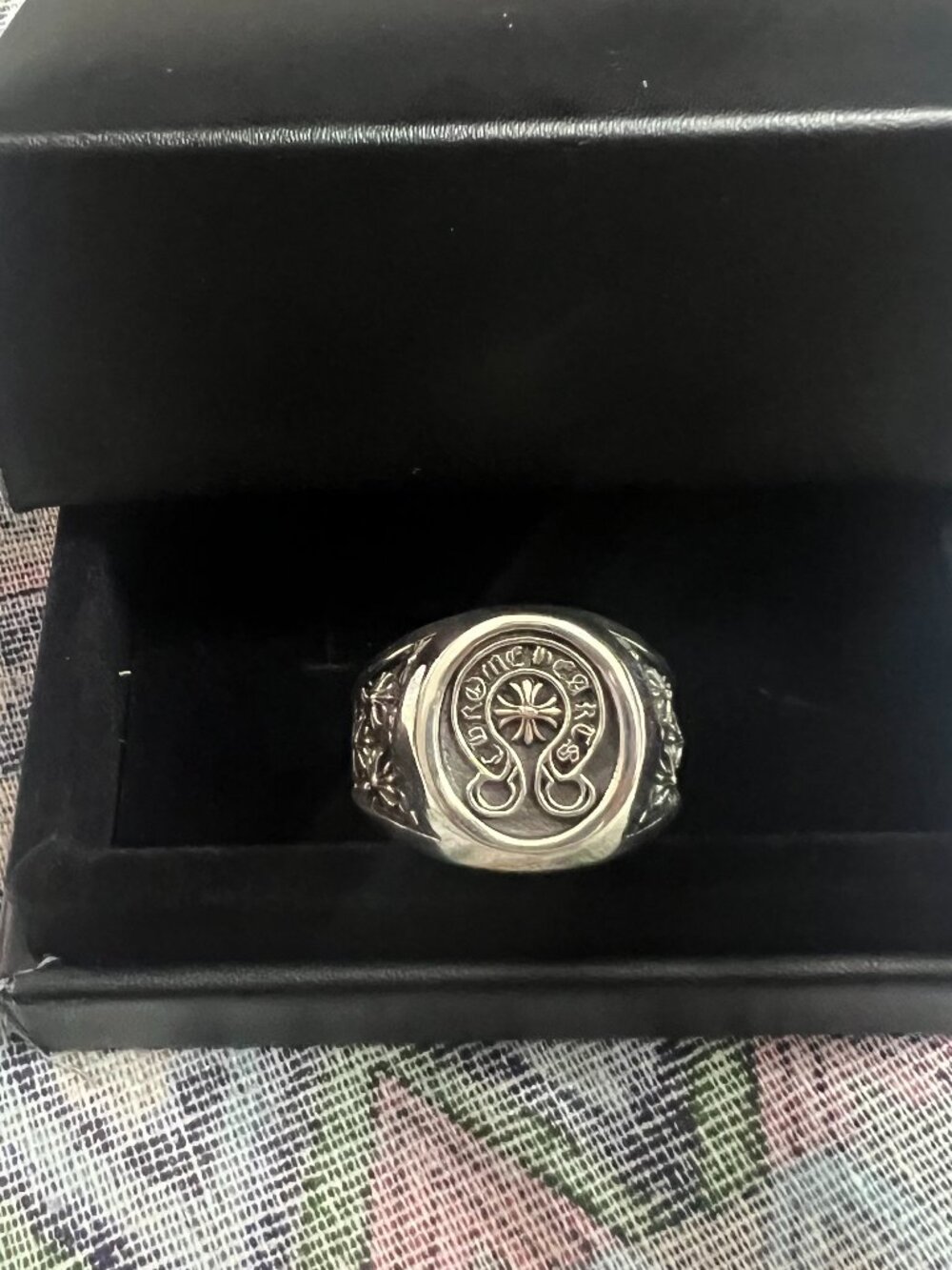 Chrome Hearts Horseshoe Cross Signet Ring